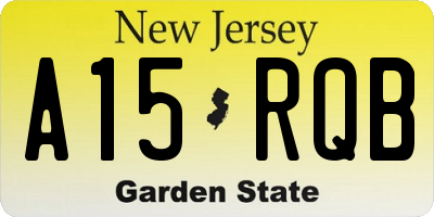 NJ license plate A15RQB