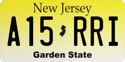 NJ license plate A15RRI