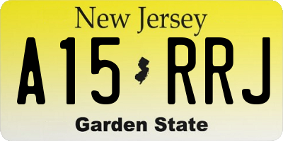 NJ license plate A15RRJ