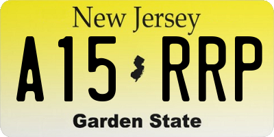 NJ license plate A15RRP