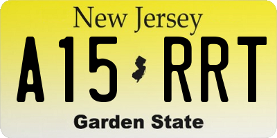 NJ license plate A15RRT