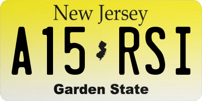 NJ license plate A15RSI