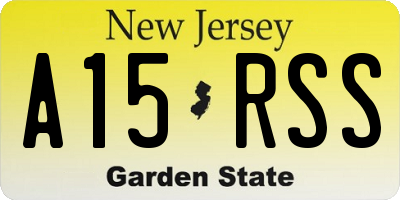 NJ license plate A15RSS