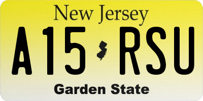 NJ license plate A15RSU