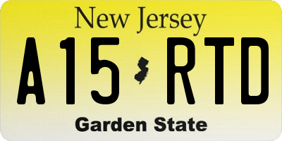 NJ license plate A15RTD