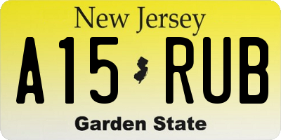 NJ license plate A15RUB