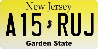NJ license plate A15RUJ