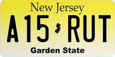 NJ license plate A15RUT
