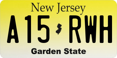 NJ license plate A15RWH
