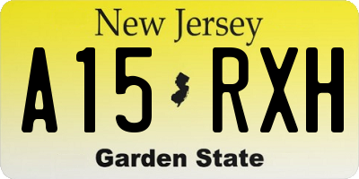 NJ license plate A15RXH