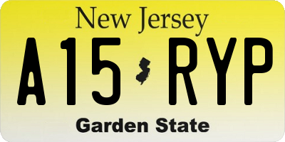 NJ license plate A15RYP