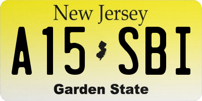 NJ license plate A15SBI