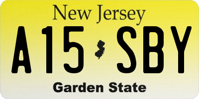 NJ license plate A15SBY