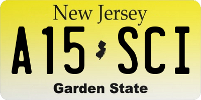 NJ license plate A15SCI