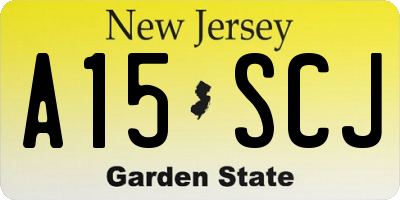 NJ license plate A15SCJ