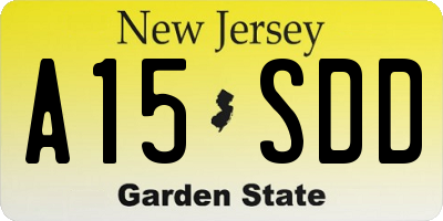 NJ license plate A15SDD