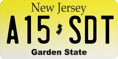 NJ license plate A15SDT