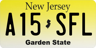NJ license plate A15SFL