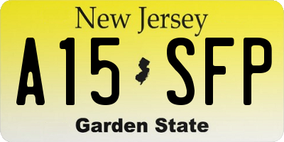 NJ license plate A15SFP