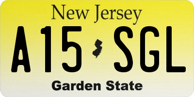 NJ license plate A15SGL