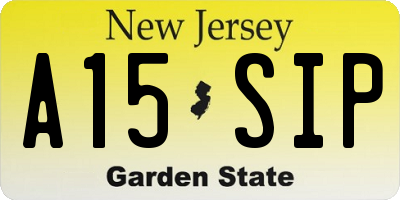 NJ license plate A15SIP