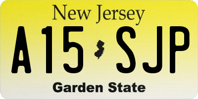 NJ license plate A15SJP