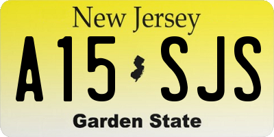 NJ license plate A15SJS