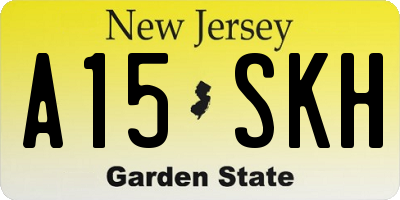 NJ license plate A15SKH
