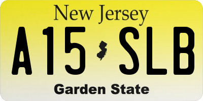 NJ license plate A15SLB