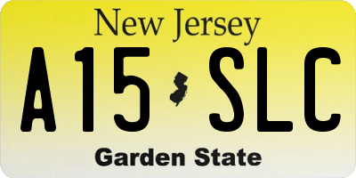 NJ license plate A15SLC