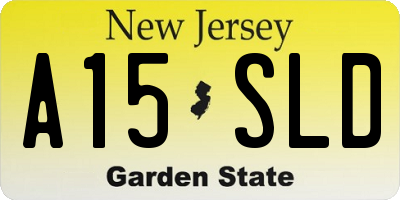 NJ license plate A15SLD