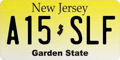 NJ license plate A15SLF