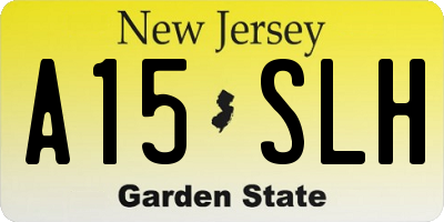 NJ license plate A15SLH