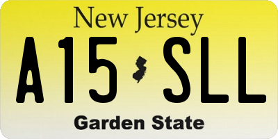 NJ license plate A15SLL