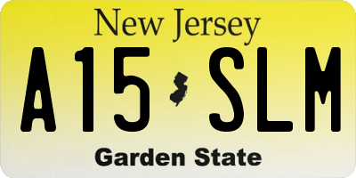 NJ license plate A15SLM