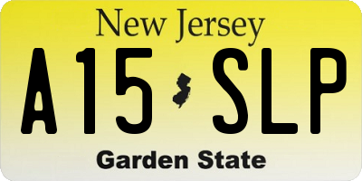 NJ license plate A15SLP