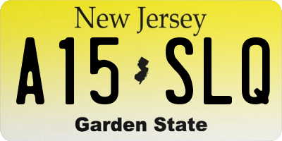 NJ license plate A15SLQ