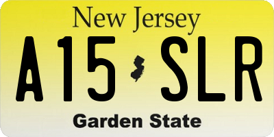 NJ license plate A15SLR