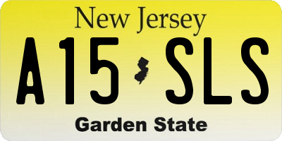 NJ license plate A15SLS