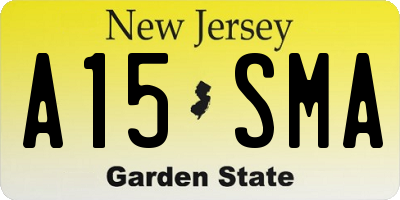 NJ license plate A15SMA