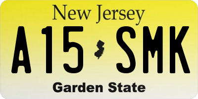 NJ license plate A15SMK