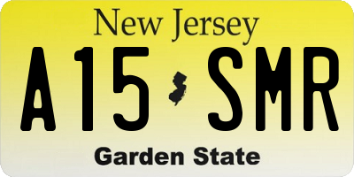 NJ license plate A15SMR