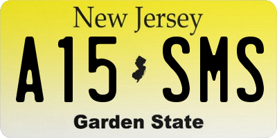 NJ license plate A15SMS