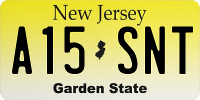 NJ license plate A15SNT
