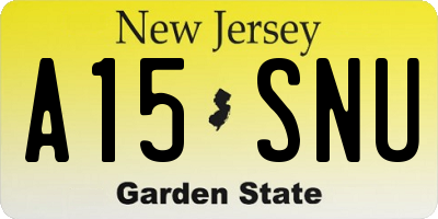 NJ license plate A15SNU