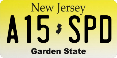 NJ license plate A15SPD