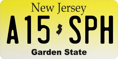 NJ license plate A15SPH