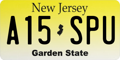 NJ license plate A15SPU