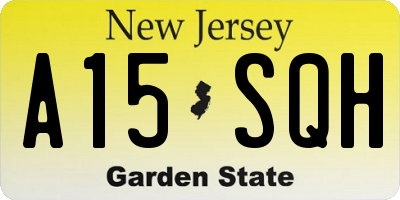 NJ license plate A15SQH