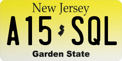 NJ license plate A15SQL